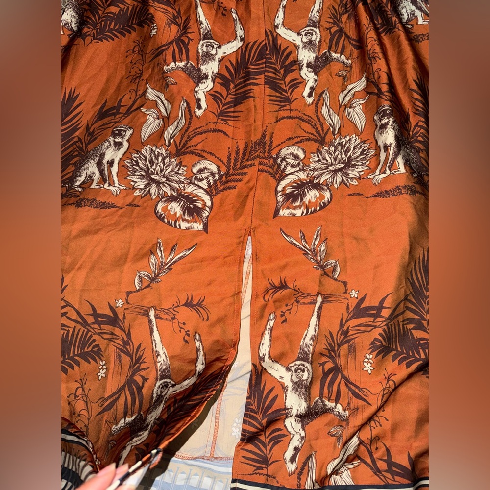 NWT- CIEBON Courtney Animal Print Halter Neck Satin Maxi Dress Size: XL - Picture 10 of 15